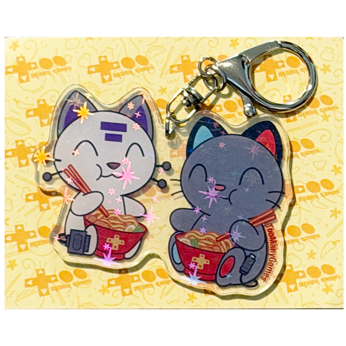 Ramen Eating Cats Keychain